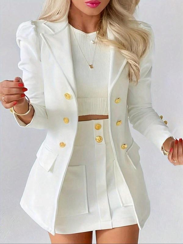 MAGDA™ - Elegant Two-Piece Blazer &amp; Skirt Set for Winter &amp; Fall Fashion