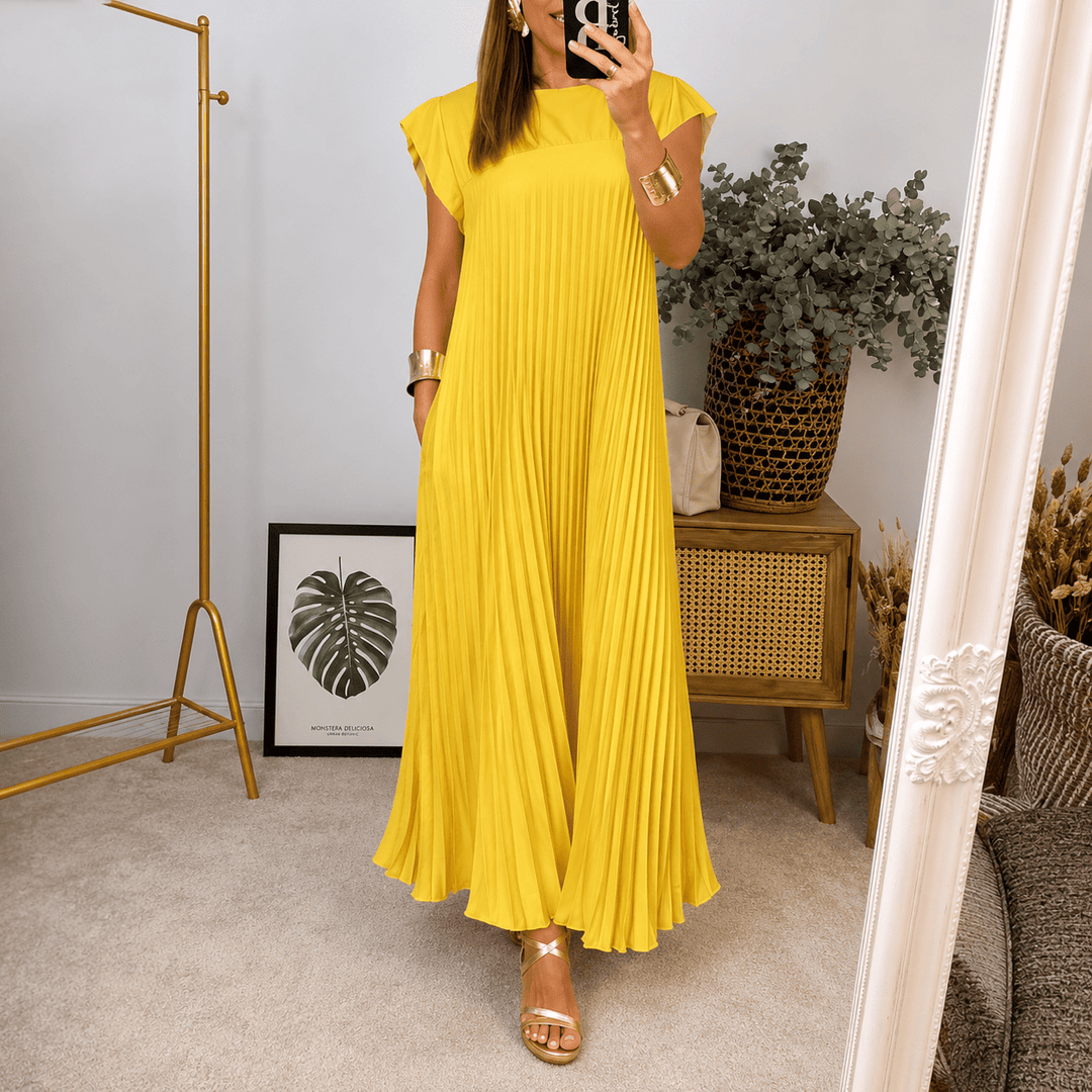 Violet ™ Elegant Dress with Flowing Cut and Soft Drop in Modern Style