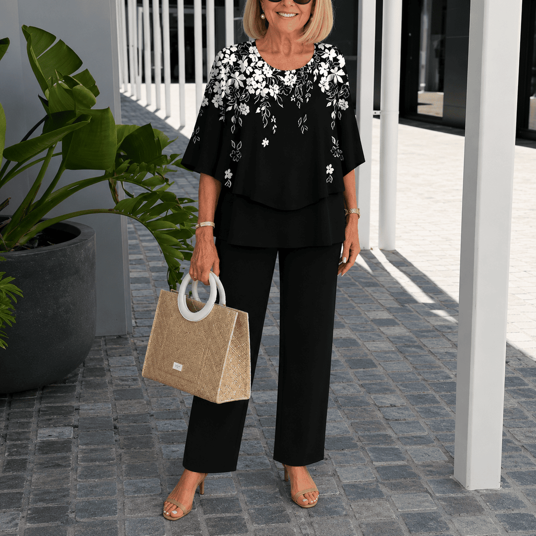 Haven - Casual Half Sleeves Two Piece Printed Suit