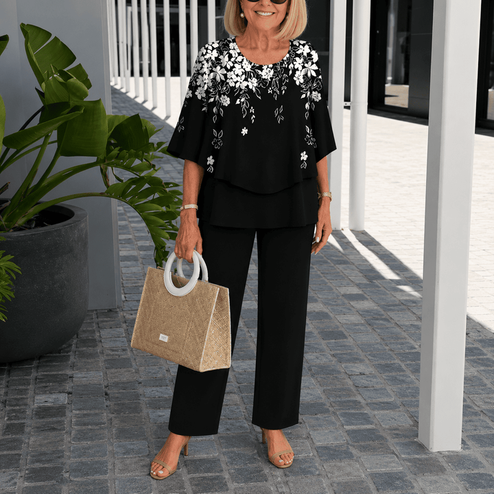 Haven - Casual Half Sleeves Two Piece Printed Suit