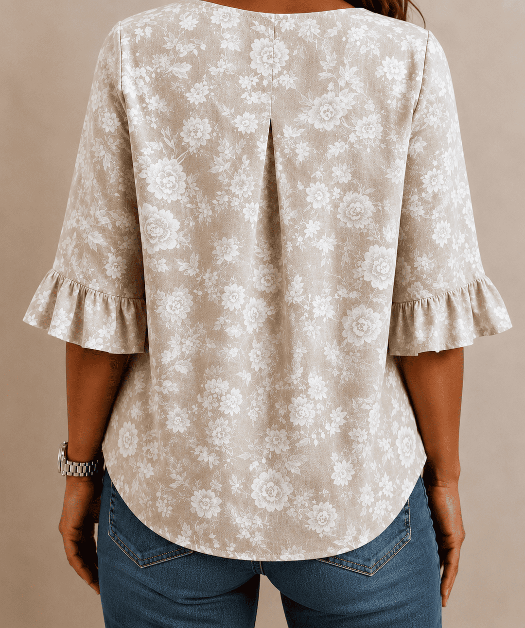 Dynika - Elegant Floral Print Blouse