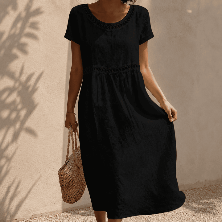 Lila – Elegant Linen Midi Dress