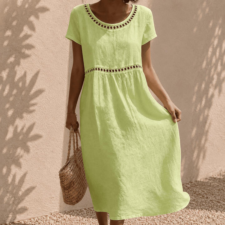 Lila – Elegant Linen Midi Dress