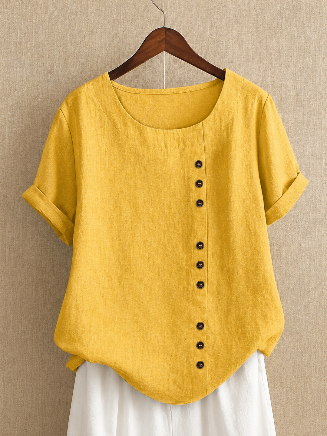 Celeste – Relaxed Button Detail Blouse