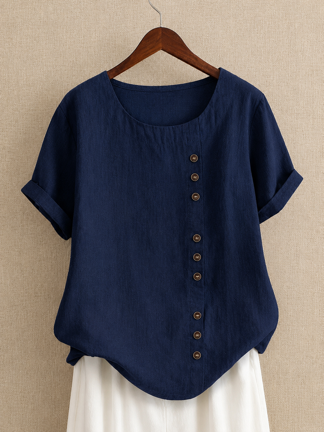 Celeste – Relaxed Button Detail Blouse