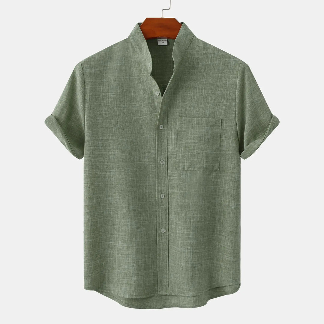 Luca – Heathered Linen Blend Shirt