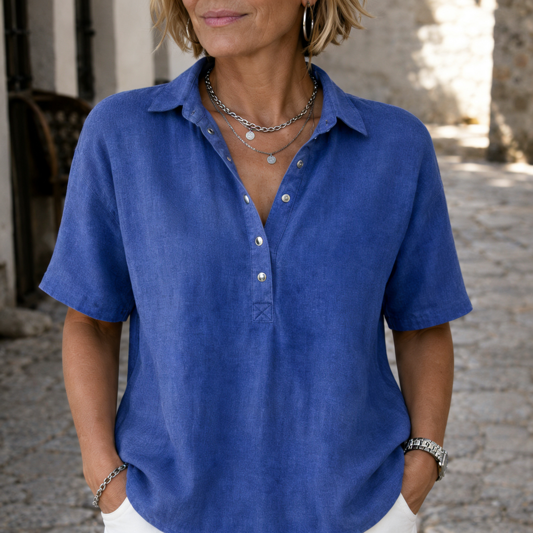 Claire – Elegant Blouse With Collar And Buttons
